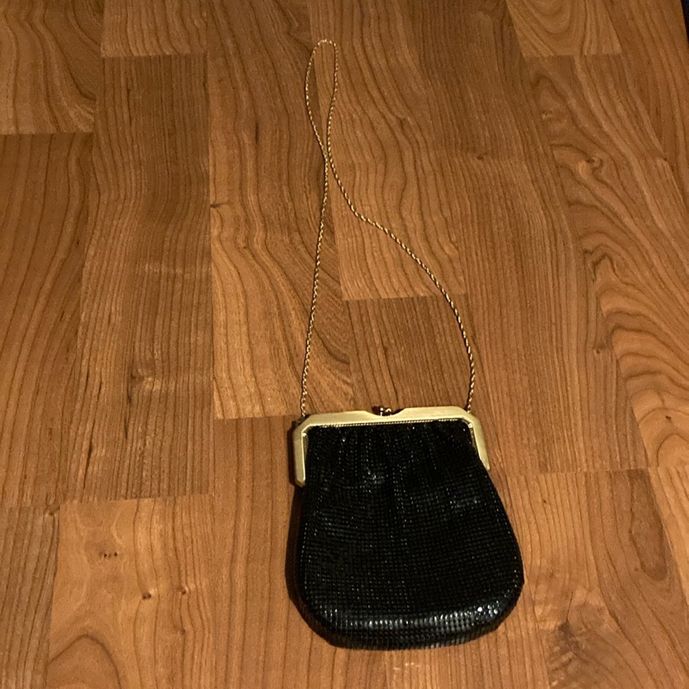 Vintage Whiting and Davis black mesh purse